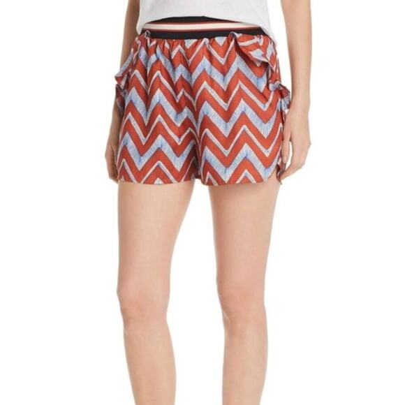 Scotch & Soda The Poolside Printed Shorts NWT Size Small Orange & Blue - Picture 1 of 6